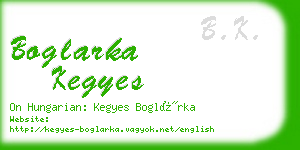 boglarka kegyes business card